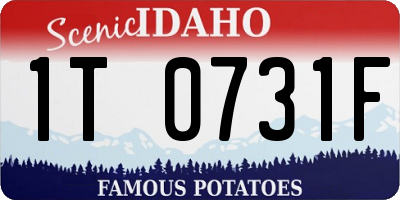 ID license plate 1T0731F