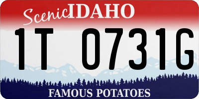 ID license plate 1T0731G