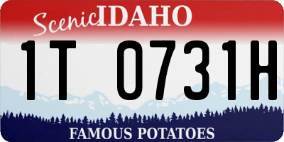 ID license plate 1T0731H