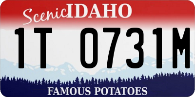 ID license plate 1T0731M