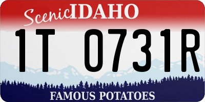 ID license plate 1T0731R