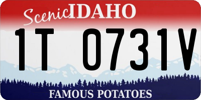 ID license plate 1T0731V