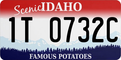 ID license plate 1T0732C