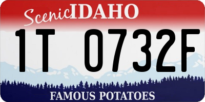 ID license plate 1T0732F