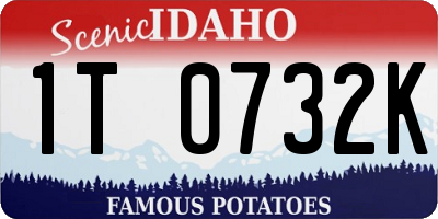 ID license plate 1T0732K