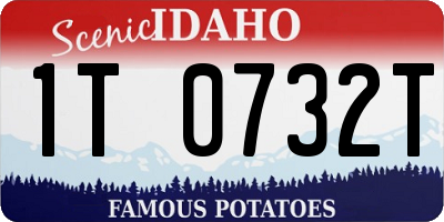 ID license plate 1T0732T
