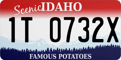 ID license plate 1T0732X