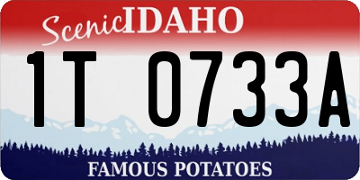 ID license plate 1T0733A