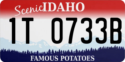 ID license plate 1T0733B