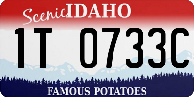 ID license plate 1T0733C