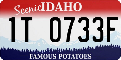 ID license plate 1T0733F