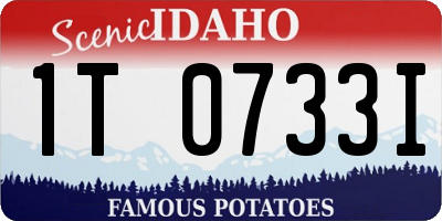 ID license plate 1T0733I