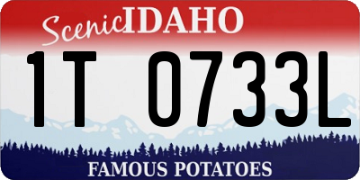 ID license plate 1T0733L