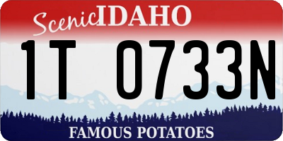 ID license plate 1T0733N