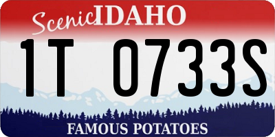 ID license plate 1T0733S