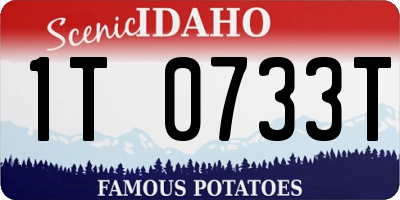 ID license plate 1T0733T
