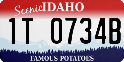 ID license plate 1T0734B
