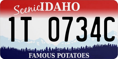 ID license plate 1T0734C