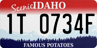 ID license plate 1T0734F