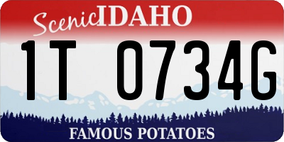 ID license plate 1T0734G