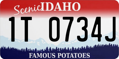 ID license plate 1T0734J