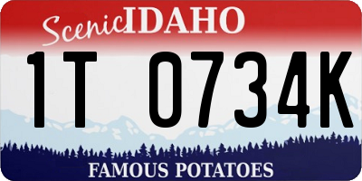 ID license plate 1T0734K