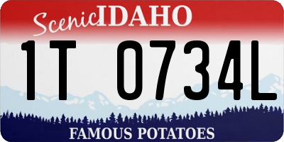 ID license plate 1T0734L