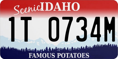 ID license plate 1T0734M