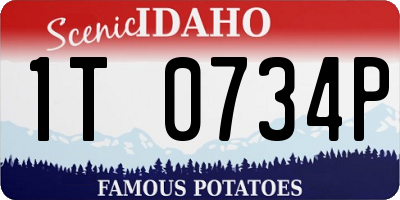ID license plate 1T0734P