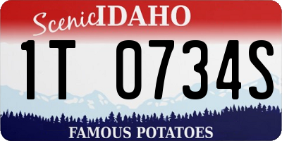 ID license plate 1T0734S