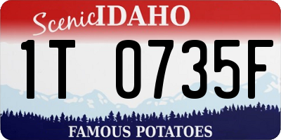 ID license plate 1T0735F