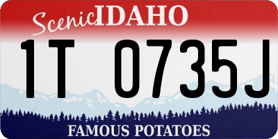 ID license plate 1T0735J