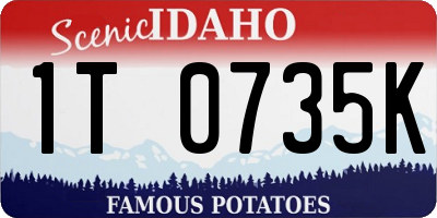 ID license plate 1T0735K