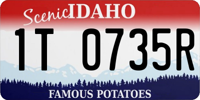 ID license plate 1T0735R