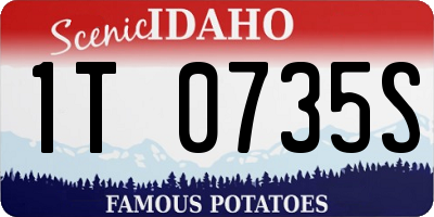 ID license plate 1T0735S