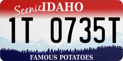 ID license plate 1T0735T