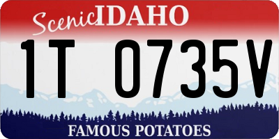 ID license plate 1T0735V