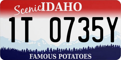 ID license plate 1T0735Y