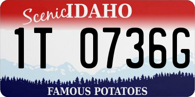 ID license plate 1T0736G