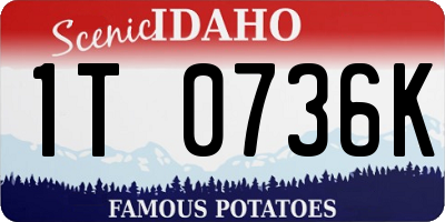 ID license plate 1T0736K