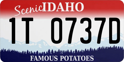 ID license plate 1T0737D