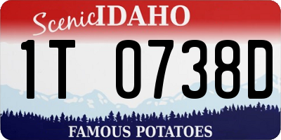 ID license plate 1T0738D