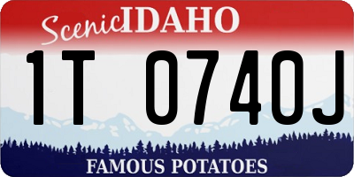 ID license plate 1T0740J