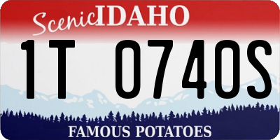 ID license plate 1T0740S