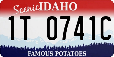 ID license plate 1T0741C