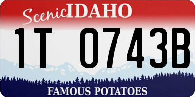 ID license plate 1T0743B