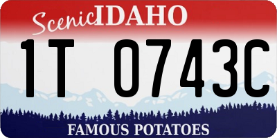 ID license plate 1T0743C