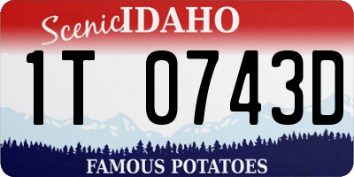 ID license plate 1T0743D