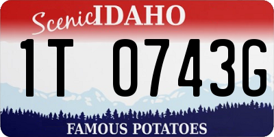ID license plate 1T0743G