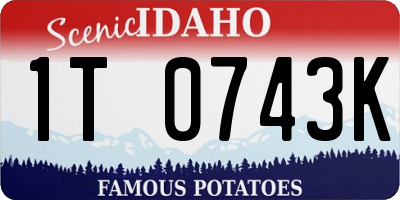 ID license plate 1T0743K